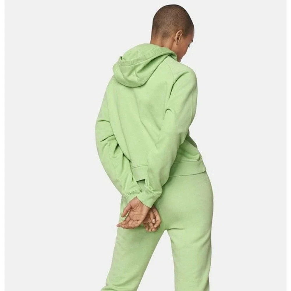 NWT Outdoor Voices Cotton Terry Cropped Hoodie Sweatshirt in Jade Womens sz M - Picture 4 of 6